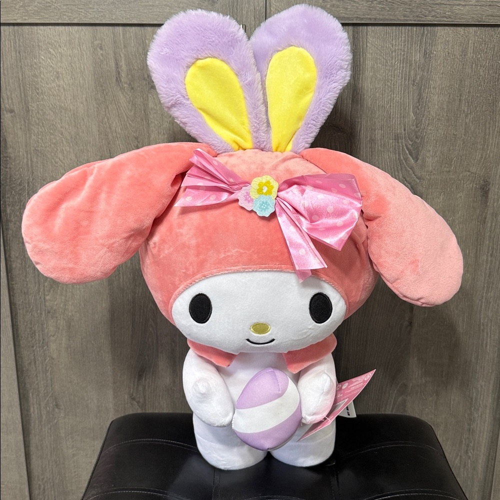 New Hello Kitty & Fiends My Melody With Easter Egg Plush Greeter With Tag